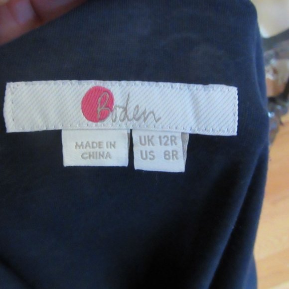 Boden Women's Navy Blue White Elisa Floral Jersey Knit Sleeveless Dress Size 8R - Picture 5 of 5